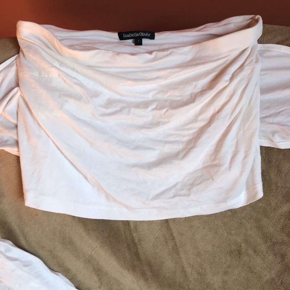Sexy crop top Isabella Oliver White wrap